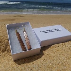 hawaiian koa earrings